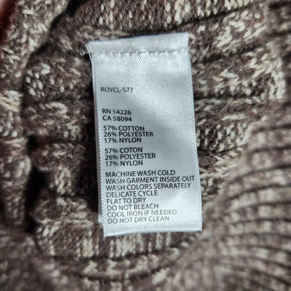 Royal Robbins 3 Button Tan/Brown Sweater Men's Large